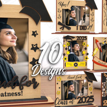 Intra απο ξύλο plywood  Χρώμα wenge 3mm-4mm πάχος - Πακέτο κορνίζας αποφοίτησης |Grad 2025 Δίασταση 20x25 cm INTRAFABR-119077167 - Image 1