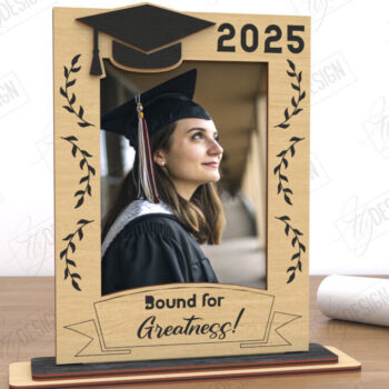 Intra απο ξύλο plywood  Χρώμα wenge 3mm-4mm πάχος - Πακέτο κορνίζας αποφοίτησης |Grad 2025 Δίασταση 20x25 cm INTRAFABR-119077167 - Image 7