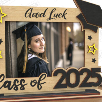 Intra απο ξύλο plywood Χρώμα wenge 3mm-4mm πάχος - Κορνίζα αποφοίτησης | Grad 2025 | CNC Δίασταση 20x25 cm INTRAFABR-119421038 - Image 1