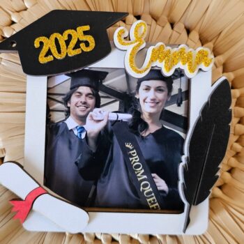 Intra απο ξύλο plywood  Χρώμα wenge 3mm-4mm πάχος - Κορνίζα αποφοίτησης Απο Δίασταση 7x7 cm INTRAFABR-119208362 - Image 2