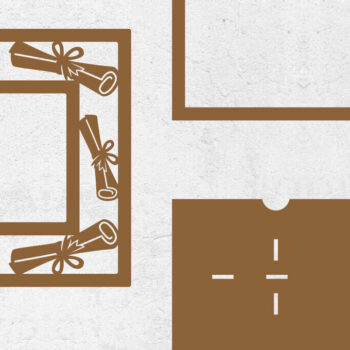 Intra απο ξύλο plywood Χρώμα wenge 3mm-4mm πάχος - Αποφοίτηση Κορνίζες φωτογραφιών κομμένα αρχεία Δίασταση 5x7 cm INTRAFABR-107204113 - Image 2