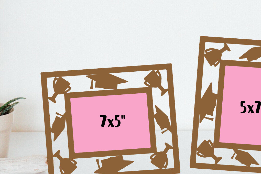 Intra απο ξύλο plywood  Χρώμα wenge 3mm-4mm πάχος - Αποφοίτηση Κορνίζες φωτογραφιών κομμένα αρχεία Δίασταση 5x7 cm INTRAFABR-107204185