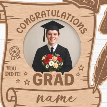 Intra απο ξύλο plywood  Χρώμα wenge 3mm-4mm πάχος - Κύλιση αποφοίτησης Κορνίζα Δίασταση 20x25 cm INTRAFABR-107203158 - Image 1