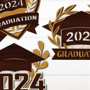 Intra απο ξύλο plywood  Χρώμα wenge 3mm-4mm πάχος - Διακοσμητικά πρότυπα σετ αποφοίτησης Δίασταση 6x10 cm INTRAFABR-107203259