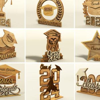 Intra απο ξύλο plywood  Χρώμα wenge 3mm-4mm πάχος - Σετ αποφοίτησης Πρότυπα κοπής με λέιζερ Δίασταση 20x20 cm INTRAFABR-107203284 - Image 1