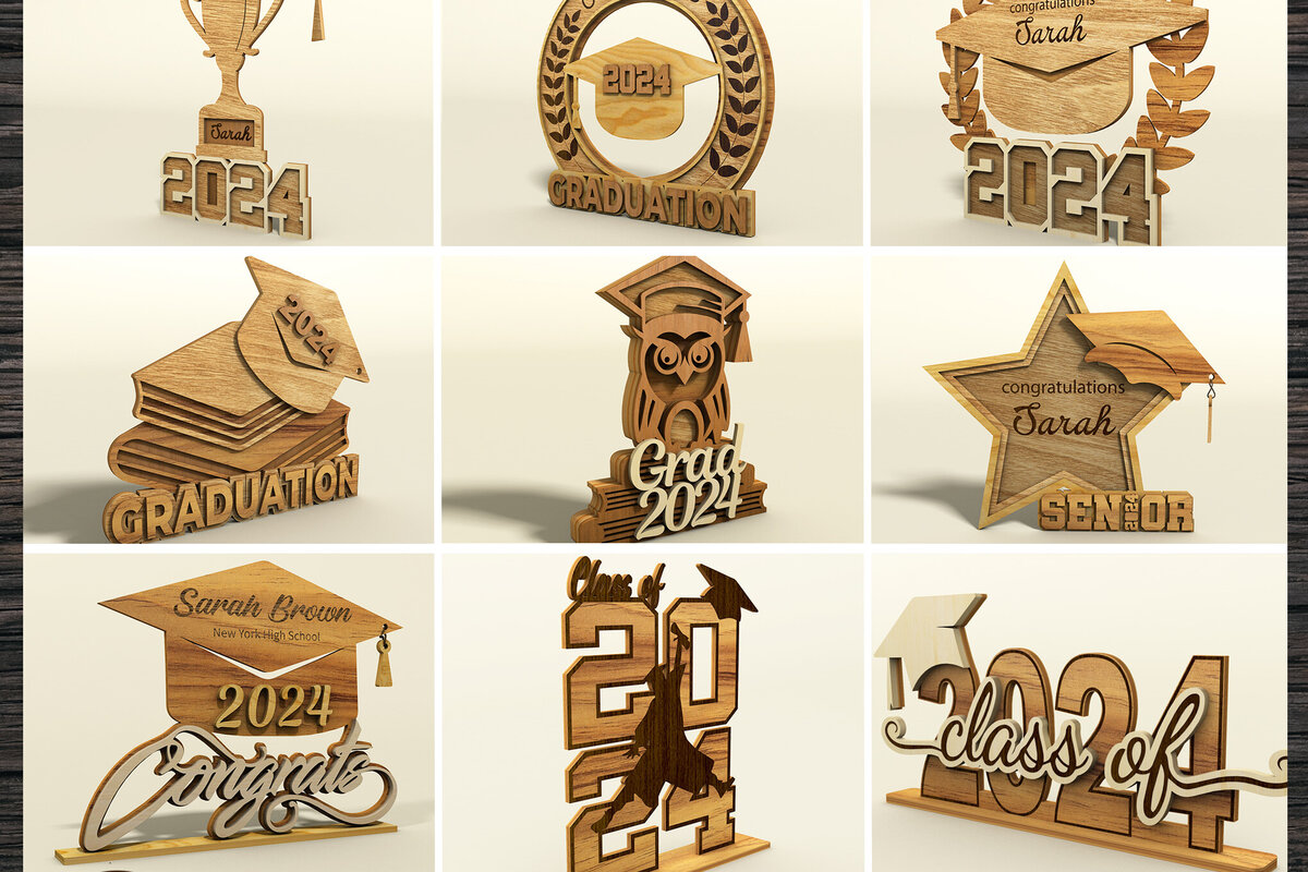 Intra απο ξύλο plywood  Χρώμα wenge 3mm-4mm πάχος - Σετ αποφοίτησης Πρότυπα κοπής με λέιζερ Δίασταση 20x20 cm INTRAFABR-107203284