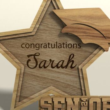 Intra απο ξύλο plywood  Χρώμα wenge 3mm-4mm πάχος - Σετ αποφοίτησης Πρότυπα κοπής με λέιζερ Δίασταση 20x20 cm INTRAFABR-107203284 - Image 5