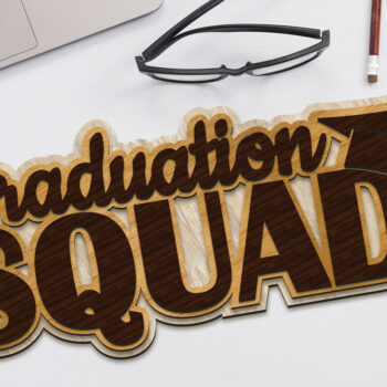 Intra απο ξύλο plywood  Χρώμα wenge 3mm-4mm πάχος - Διακοσμητικό πάνελ κοπής Graduation Squad Δίασταση 5x6 cm INTRAFABR-107203395 - Image 1