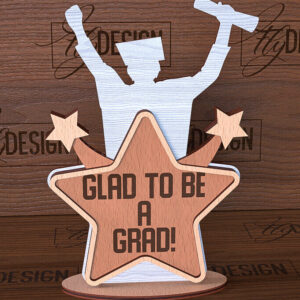 Intra απο ξύλο plywood  Χρώμα wenge 3mm-4mm πάχος - σταντ αποφοίτησης | Σχολείο Δίασταση 30x20 cm INTRAFABR-116294859