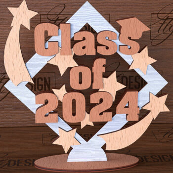 Intra απο ξύλο plywood  Χρώμα wenge 3mm-4mm πάχος - σταντ αποφοίτησης | Σχολείο Δίασταση 30x20 cm INTRAFABR-116294221 - Image 1