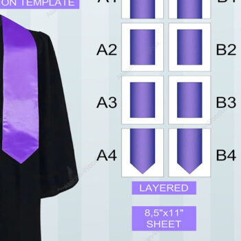 Intra απο ξύλο plywood Χρώμα wenge 3mm-4mm πάχος - Εξάχνωση προτύπου Graduation Stole Δίασταση 30x20 cm INTRAFABR-116294734 - Image 1