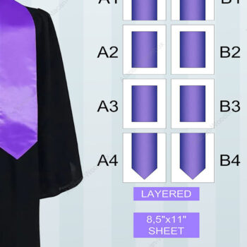 Intra απο ξύλο plywood Χρώμα wenge 3mm-4mm πάχος - Εξάχνωση προτύπου Graduation Stole Δίασταση 30x20 cm INTRAFABR-116294734 - Image 4