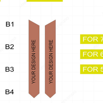 Intra απο ξύλο plywood  Χρώμα wenge 3mm-4mm πάχος - Graduation Stole Template Stole Temp Δίασταση 30x20 cm INTRAFABR-121597600 - Image 1