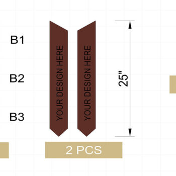 Intra απο ξύλο plywood  Χρώμα wenge 3mm-4mm πάχος - Graduation Stole Template Stole Temp Δίασταση 30x20 cm INTRAFABR-121597600 - Image 2