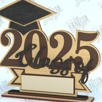 Intra απο ξύλο plywood  Χρώμα wenge 3mm-4mm πάχος - Graduation Tassel Holder|Αποφοίτηση 2025 Δίασταση 30x20 cm INTRAFABR-121595604 - Image 1