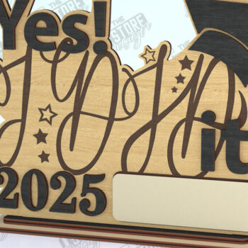 Intra απο ξύλο plywood  Χρώμα wenge 3mm-4mm πάχος - Graduation Tassel Holder|Αποφοίτηση 2025 Δίασταση 30x20 cm INTRAFABR-116293711 - Image 1