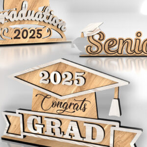 Intra απο ξύλο plywood  Χρώμα wenge 3mm-4mm πάχος - Σύνολο προτύπων αποφοίτησης Δίασταση 6x3 cm INTRAFABR-116293351