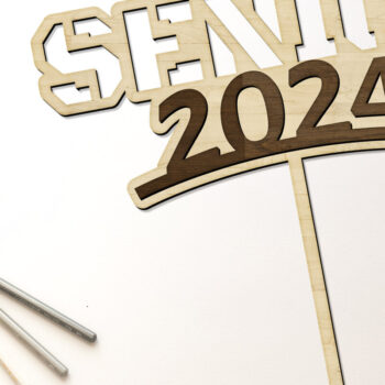 Intra απο ξύλο plywood  Χρώμα wenge 3mm-4mm πάχος - Graduation Toppers Σετ κομμένα πρότυπα Δίασταση 6x10 cm INTRAFABR-116293460 - Image 2