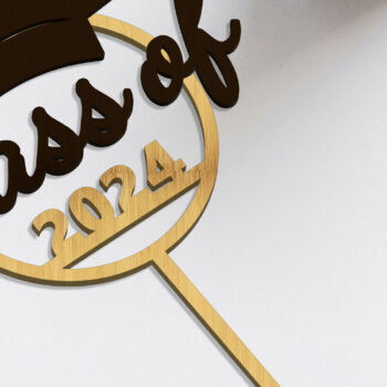 Intra απο ξύλο plywood  Χρώμα wenge 3mm-4mm πάχος - Graduation Toppers Σετ κομμένα πρότυπα Δίασταση 6x10 cm INTRAFABR-116293460 - Image 3