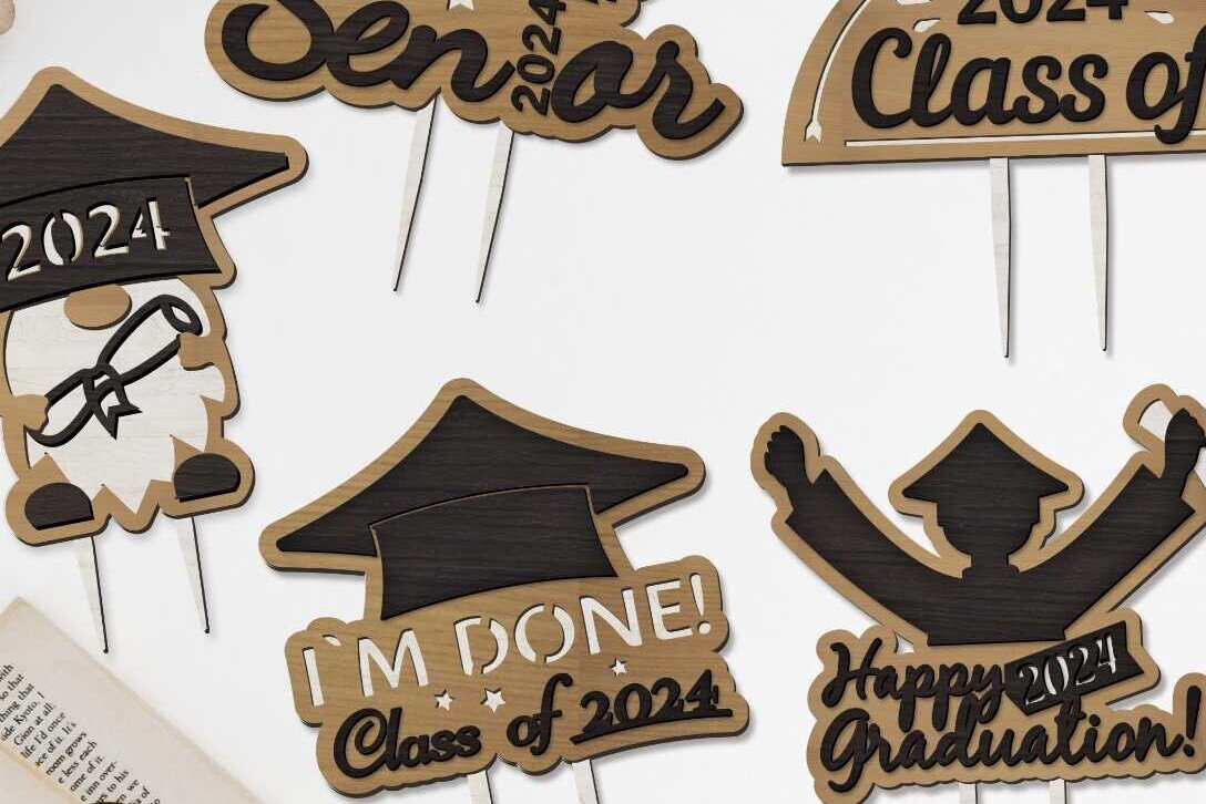 Intra απο ξύλο plywood  Χρώμα wenge 3mm-4mm πάχος - Graduation Toppers Set Templa Multilayer Δίασταση 6x10 cm INTRAFABR-116293546