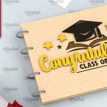 Intra απο ξύλο plywood  Χρώμα wenge 3mm-4mm πάχος - Αποφοίτηση Ξύλινο άλμπουμ φωτογραφιών με λέιζερ Δίασταση 30x20 cm INTRAFABR-116293590 - Image 1