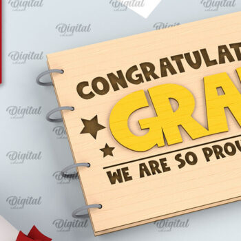 Intra απο ξύλο plywood  Χρώμα wenge 3mm-4mm πάχος - Αποφοίτηση Ξύλινο άλμπουμ φωτογραφιών με λέιζερ Δίασταση 30x20 cm INTRAFABR-106687162 - Image 1