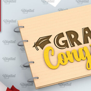 Intra απο ξύλο plywood  Χρώμα wenge 3mm-4mm πάχος - Αποφοίτηση Ξύλινο άλμπουμ φωτογραφιών με λέιζερ Δίασταση 30x20 cm INTRAFABR-20410262 - Image 1