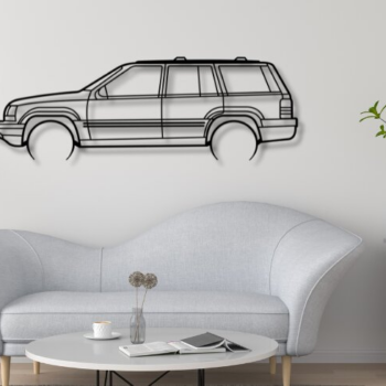 Intra απο ξύλο plywood  Χρώμα wenge 3mm-4mm πάχος - κοπής με λέιζερ Grand Cherokee I Dxf Δίασταση 20x20 cm INTRAFABR-109774801 - Image 1