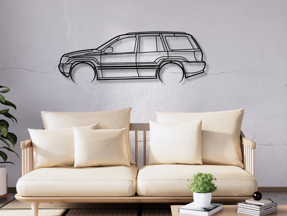 Intra απο ξύλο plywood  Χρώμα wenge 3mm-4mm πάχος - Grand Cherokee II Vector σχέδιο αυτοκινήτου Δίασταση 20x20 cm INTRAFABR-112011646