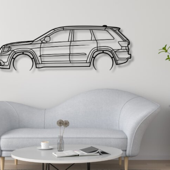 Intra απο ξύλο plywood  Χρώμα wenge 3mm-4mm πάχος - Grand Cherokee IV Dxf Δίασταση 20x20 cm INTRAFABR-80813649 - Image 1