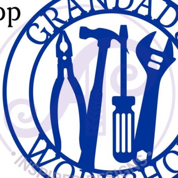 Intra απο ξύλο plywood  Χρώμα wenge 3mm-4mm πάχος - Πινακίδα Εργαλεία εργαστηρίου παππούδων Cut Δίασταση 30x20 cm INTRAFABR-66300914 - Image 2