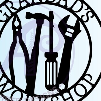 Intra απο ξύλο plywood  Χρώμα wenge 3mm-4mm πάχος - Πινακίδα Εργαλεία εργαστηρίου παππούδων Cut Δίασταση 30x20 cm INTRAFABR-66300914 - Image 3