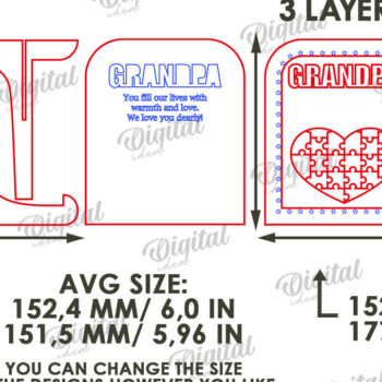 Intra απο ξύλο plywood  Χρώμα wenge 3mm-4mm πάχος - Πλαίσιο παππού παζλ Δίασταση 20x25 cm INTRAFABR-112297362 - Image 2