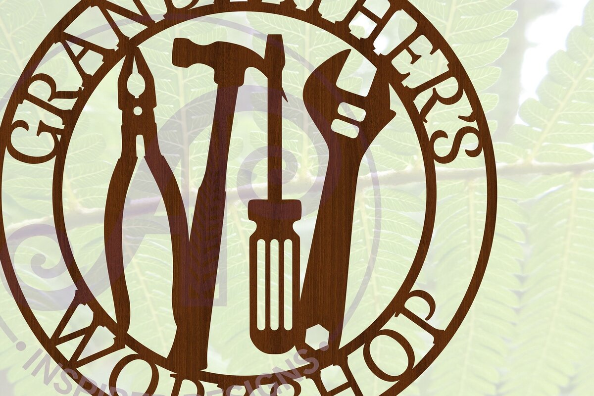 Intra απο ξύλο plywood  Χρώμα wenge 3mm-4mm πάχος - Πινακίδα Εργαλείων Εργαστηρίου Παππού Δίασταση 30x20 cm INTRAFABR-83507853