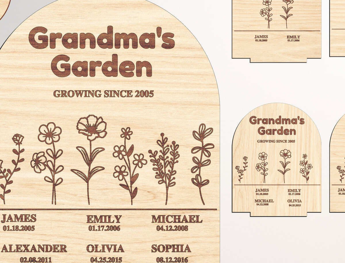 Intra απο ξύλο plywood  Χρώμα wenge 3mm-4mm πάχος - Σημάδι της γιαγιάς στον κήπο - Σπάστε Τζον Δίασταση 20x20 cm INTRAFABR-90295409