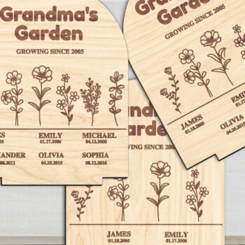 Intra απο ξύλο plywood  Χρώμα wenge 3mm-4mm πάχος - Σημάδι της γιαγιάς στον κήπο - Σπάστε Τζον Δίασταση 20x20 cm INTRAFABR-90295409 - Image 2