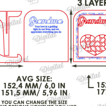 Intra απο ξύλο plywood Χρώμα wenge 3mm-4mm πάχος - Grandmother Puzzle Πλαίσιο Δίασταση 20x25 cm INTRAFABR-89311544 - Image 2