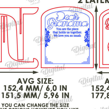 Intra απο ξύλο plywood  Χρώμα wenge 3mm-4mm πάχος - Grandmother Puzzle Πλαίσιο Δίασταση 20x25 cm INTRAFABR-97937499 - Image 2