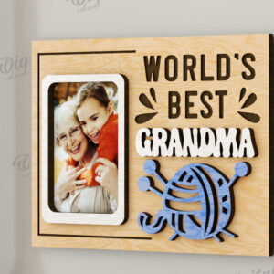 Intra απο ξύλο plywood  Χρώμα wenge 3mm-4mm πάχος - με μαγνήτη φωτογραφιών παππούδων και γιαγιάδων Δίασταση 30x20 cm INTRAFABR-89312207