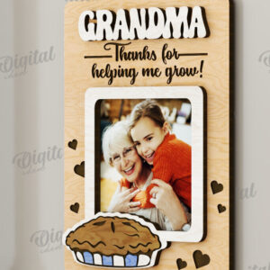 Intra απο ξύλο plywood  Χρώμα wenge 3mm-4mm πάχος - με μαγνήτη φωτογραφιών παππούδων και γιαγιάδων Δίασταση 30x20 cm INTRAFABR-30717360