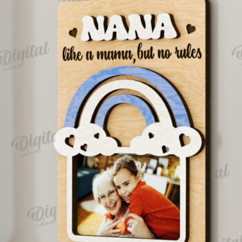 Intra απο ξύλο plywood Χρώμα wenge 3mm-4mm πάχος - με μαγνήτη φωτογραφιών παππούδων και γιαγιάδων Δίασταση 30x20 cm INTRAFABR-120619674 - Image 1