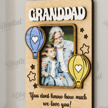 Intra απο ξύλο plywood Χρώμα wenge 3mm-4mm πάχος - με μαγνήτη φωτογραφιών παππούδων και γιαγιάδων Δίασταση 30x20 cm INTRAFABR-27963565 - Image 1