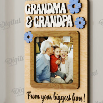 Intra απο ξύλο plywood Χρώμα wenge 3mm-4mm πάχος - με μαγνήτη φωτογραφιών παππούδων και γιαγιάδων Δίασταση 30x20 cm INTRAFABR-27963633 - Image 1