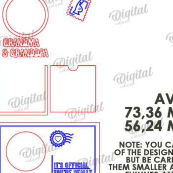 Intra απο ξύλο plywood Χρώμα wenge 3mm-4mm πάχος - με μαγνήτη φωτογραφιών παππούδων και γιαγιάδων Δίασταση 30x20 cm INTRAFABR-27963905 - Image 3