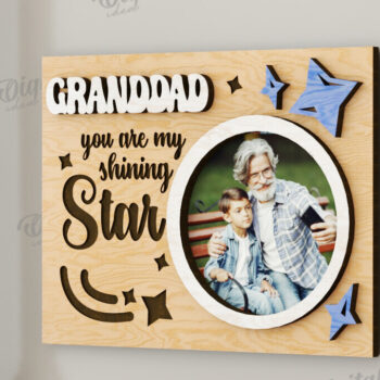 Intra απο ξύλο plywood Χρώμα wenge 3mm-4mm πάχος - με μαγνήτη φωτογραφιών παππούδων και γιαγιάδων Δίασταση 30x20 cm INTRAFABR-27964128 - Image 1