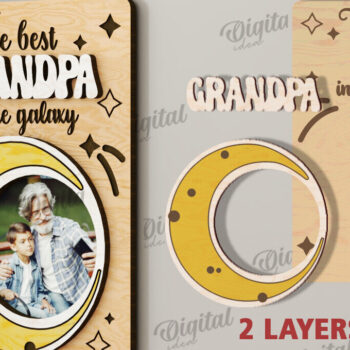 Intra απο ξύλο plywood Χρώμα wenge 3mm-4mm πάχος - με μαγνήτη φωτογραφιών παππούδων και γιαγιάδων Δίασταση 30x20 cm INTRAFABR-27964226 - Image 2