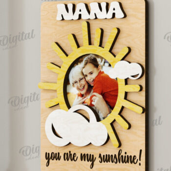 Intra απο ξύλο plywood Χρώμα wenge 3mm-4mm πάχος - με μαγνήτη φωτογραφιών παππούδων και γιαγιάδων Δίασταση 30x20 cm INTRAFABR-27964306 - Image 1