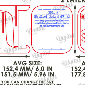 Intra απο ξύλο plywood  Χρώμα wenge 3mm-4mm πάχος - Παζλ Πλαίσιο Παζλ Κοπή Laser Δίασταση 20x25 cm INTRAFABR-118294241 - Image 2