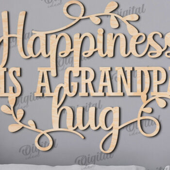 Intra απο ξύλο plywood Χρώμα wenge 3mm-4mm πάχος - με λέιζερ υπογράφουν παππούδες και γιαγιάδες Δίασταση 30x20 cm INTRAFABR-72642826 - Image 1