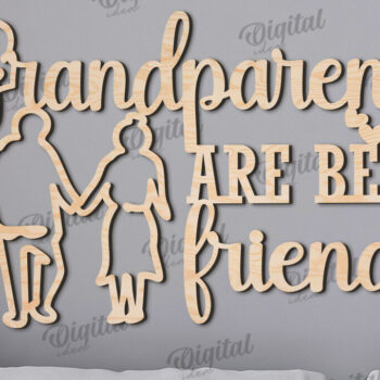 Intra απο ξύλο plywood Χρώμα wenge 3mm-4mm πάχος - με λέιζερ υπογράφουν παππούδες και γιαγιάδες Δίασταση 30x20 cm INTRAFABR-33560850 - Image 1